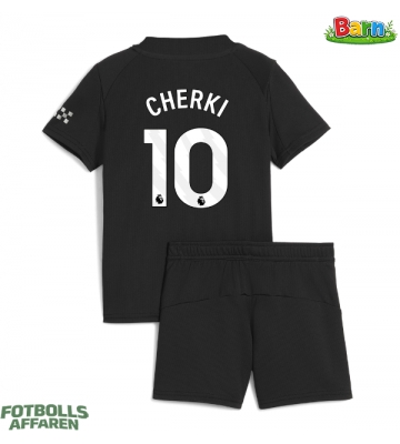 Manchester City Rayan Cherki #10 Bortaställ Barn 2025-26 Kortärmad (+ Korta byxor)